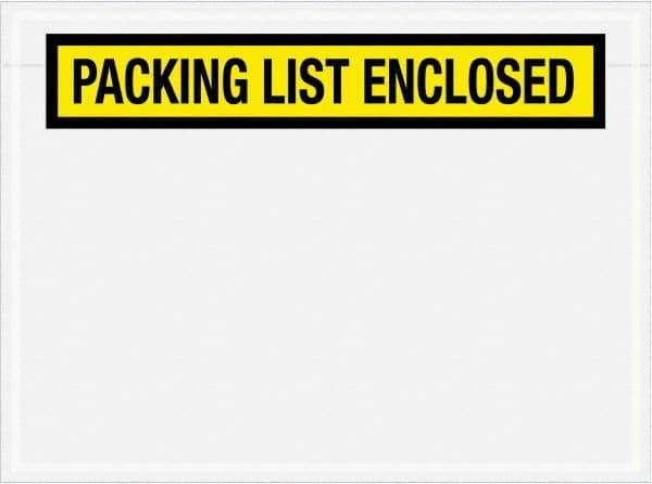 Value Collection - 1,000 Piece, 6-3/4" Long x 5" Wide, Packing List Envelope - Packing List Enclosed, Yellow - Eagle Tool & Supply