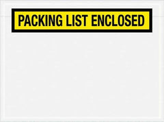Value Collection - 1,000 Piece, 6-3/4" Long x 5" Wide, Packing List Envelope - Packing List Enclosed, Yellow - Eagle Tool & Supply