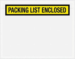 Value Collection - 1,000 Piece, 7" Long x 5-1/2" Wide, Packing List Envelope - Packing List Enclosed, Yellow - Eagle Tool & Supply
