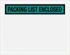 Value Collection - 1,000 Piece, 7" Long x 5-1/2" Wide, Packing List Envelope - Packing List Enclosed, Green - Eagle Tool & Supply
