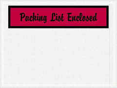 Value Collection - 1,000 Piece, 4-1/2" Long x 6" Wide, Packing List Envelope - Packing List Enclosed, Red - Eagle Tool & Supply