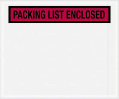 Value Collection - 500 Piece, 10" Long x 12" Wide, Packing List Envelope - Packing List Enclosed, Red - Eagle Tool & Supply