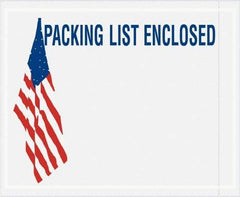 Value Collection - 1,000 Piece, 4-1/2" Long x 5-1/2" Wide, Packing List Envelope - Packing List Enclosed, Red, White & Blue - Eagle Tool & Supply