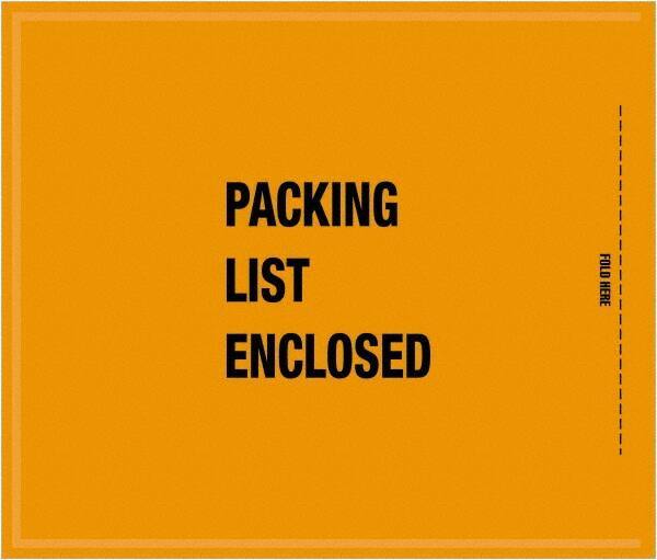 Value Collection - 1,000 Piece, 8-1/2" Long x 10" Wide, Packing List Envelope - Packing List Enclosed, Orange - Eagle Tool & Supply