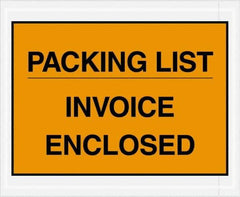Value Collection - 1,000 Piece, 4-1/2" Long x 5-1/2" Wide, Packing List Envelope - Packing List/Invoice Enclosed, Orange - Eagle Tool & Supply
