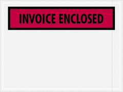 Value Collection - 1,000 Piece, 4-1/2" Long x 6" Wide, Packing List Envelope - Invoice Enclosed, Red - Eagle Tool & Supply