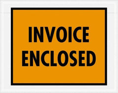 Value Collection - 1,000 Piece, 7" Long x 5-1/2" Wide, Packing List Envelope - Invoice Enclosed, Orange - Eagle Tool & Supply