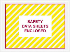 Value Collection - 1,000 Piece, 4-1/2" Long x 6" Wide, Packing List Envelope - Material Safety Data Sheets Enclosed, Printed & Clear - Eagle Tool & Supply