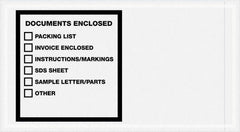 Value Collection - 1,000 Piece, 5-1/2" Long x 10" Wide, Packing List Envelope - Documents Enclosed, Printed & Clear - Eagle Tool & Supply