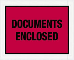 Value Collection - 1,000 Piece, 4-1/2" Long x 5-1/2" Wide, Packing List Envelope - Documents Enclosed, Red - Eagle Tool & Supply