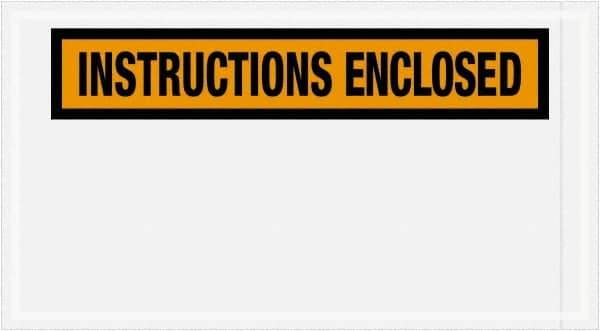 Value Collection - 1,000 Piece, 5-1/2" Long x 10" Wide, Packing List Envelope - Instructions Enclosed, Orange - Eagle Tool & Supply