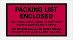 Value Collection - 1,000 Piece, 5-1/2" Long x 10" Wide, Packing List Envelope - Packing List Enclosed, Red - Eagle Tool & Supply