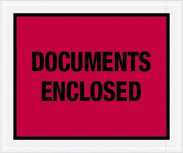 Value Collection - 500 Piece, 10" Long x 12" Wide, Packing List Envelope - Documents Enclosed, Red - Eagle Tool & Supply