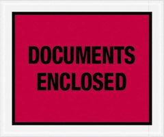 Value Collection - 500 Piece, 10" Long x 12" Wide, Packing List Envelope - Documents Enclosed, Red - Eagle Tool & Supply