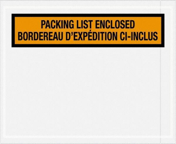 Value Collection - 1,000 Piece, 4-1/2" Long x 5-1/2" Wide, Packing List Envelope - Orange - Eagle Tool & Supply