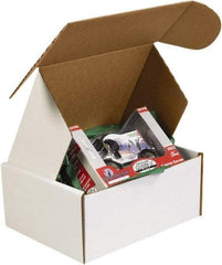 Made in USA - 10" Wide x 12" Long x 6" High Rectangle Crush Proof Mailers - 1 Wall, White - Eagle Tool & Supply