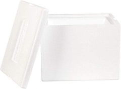 Made in USA - 10" Wide x 12" Long x 9" High Rectangle Insulated Box - White - Eagle Tool & Supply