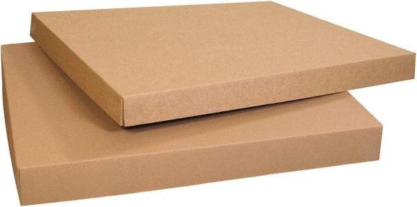 Made in USA - 49-1/4" Wide x 49-1/4" Long x 4" High Rectangle Heavy Duty Corrugated Box - 1 Wall, Kraft (Color), 95 Lb Capacity - Eagle Tool & Supply