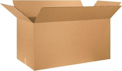 Made in USA - 24" Wide x 48" Long x 24" High Rectangle Heavy Duty Corrugated Box - 2 Walls, Kraft (Color), 100 Lb Capacity - Eagle Tool & Supply