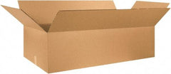 Made in USA - 24" Wide x 48" Long x 12" High Rectangle Heavy Duty Corrugated Box - 2 Walls, Kraft (Color), 100 Lb Capacity - Eagle Tool & Supply