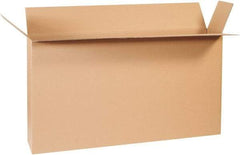 Made in USA - 8" Wide x 48" Long x 24" High Rectangle Corrugated Shipping Box - 1 Wall, Kraft (Color), 95 Lb Capacity - Eagle Tool & Supply