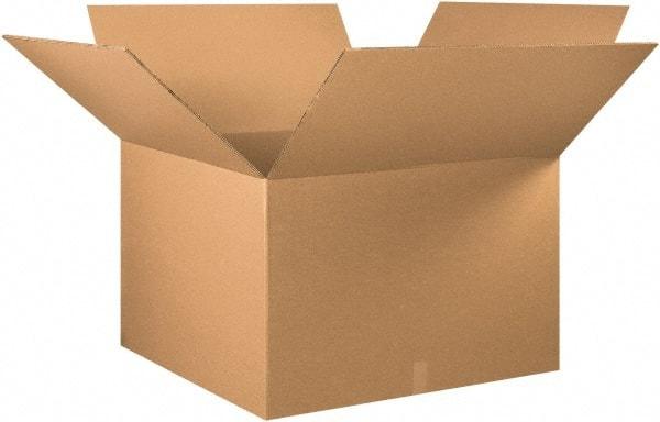 Made in USA - 36" Wide x 36" Long x 24" High Rectangle Heavy Duty Corrugated Box - 2 Walls, Kraft (Color), 140 Lb Capacity - Eagle Tool & Supply