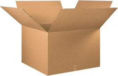 Made in USA - 36" Wide x 36" Long x 24" High Rectangle Heavy Duty Corrugated Box - 2 Walls, Kraft (Color), 140 Lb Capacity - Eagle Tool & Supply