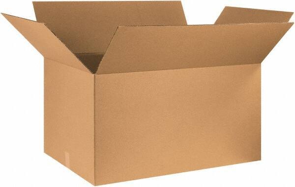 Made in USA - 24" Wide x 36" Long x 20" High Rectangle Corrugated Shipping Box - 1 Wall, Kraft (Color), 65 Lb Capacity - Eagle Tool & Supply