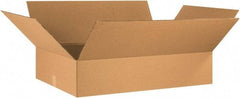 Made in USA - 24" Wide x 36" Long x 8" High Rectangle Corrugated Shipping Box - 1 Wall, Kraft (Color), 65 Lb Capacity - Eagle Tool & Supply