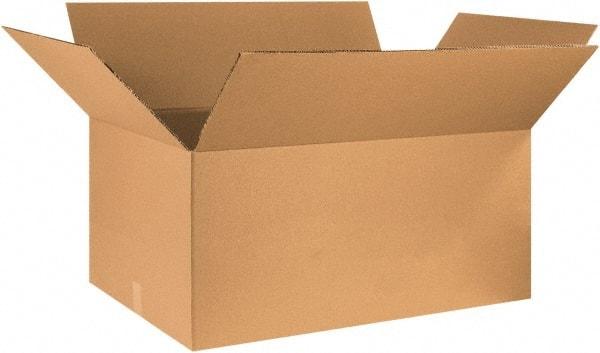 Made in USA - 18" Wide x 36" Long x 18" High Rectangle Heavy Duty Corrugated Box - 2 Walls, Kraft (Color), 100 Lb Capacity - Eagle Tool & Supply