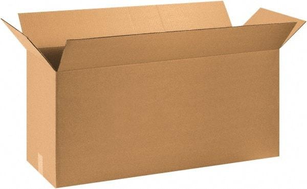 Made in USA - 12" Wide x 36" Long x 16" High Rectangle Corrugated Shipping Box - 1 Wall, Kraft (Color), 65 Lb Capacity - Eagle Tool & Supply