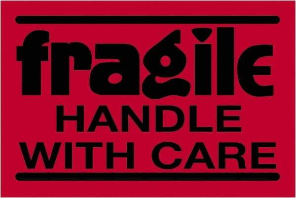 Tape Logic - 3" Long, Fluorescent Red Paper Shipping Label - For Multi-Use - Eagle Tool & Supply