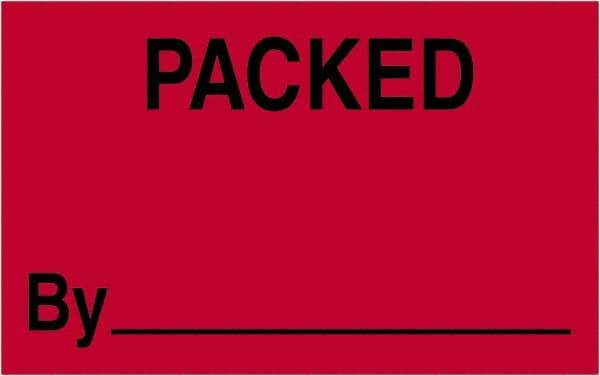 Tape Logic - 2" Long, Fluorescent Red Paper Shipping Label - For Multi-Use - Eagle Tool & Supply