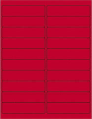 Tape Logic - 4" Long, Fluorescent Red Paper Laser Label - For Laser Printers - Eagle Tool & Supply