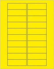 Tape Logic - 3" Long, Fluorescent Yellow Paper Laser Label - For Laser Printers - Eagle Tool & Supply