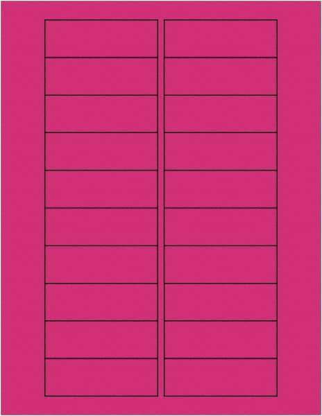 Tape Logic - 3" Long, Fluorescent Pink Paper Laser Label - For Laser Printers - Eagle Tool & Supply