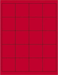 Tape Logic - 2" Long, Fluorescent Red Paper Laser Label - For Laser Printers - Eagle Tool & Supply