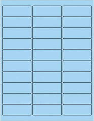 Tape Logic - 2-5/8" Long, Pastel Blue Paper Laser Label - For Laser Printers - Eagle Tool & Supply