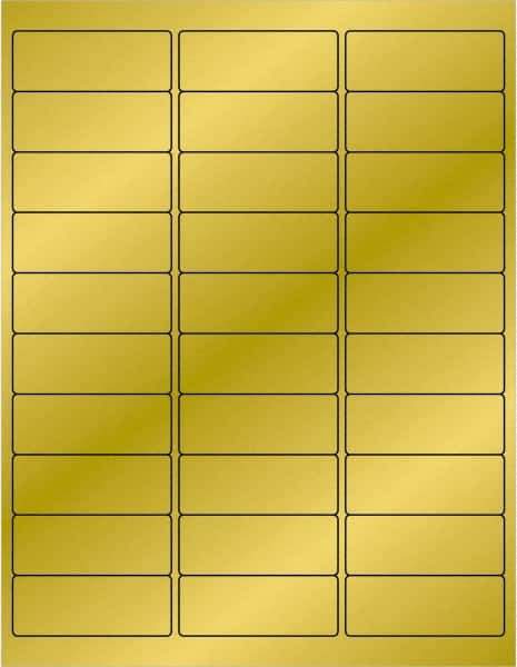 Tape Logic - 2-5/8" Long, Gold Paper Laser Label - For Laser Printers - Eagle Tool & Supply