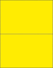 Tape Logic - 8-1/2" Long, Fluorescent Yellow Paper Laser Label - For Laser Printers - Eagle Tool & Supply