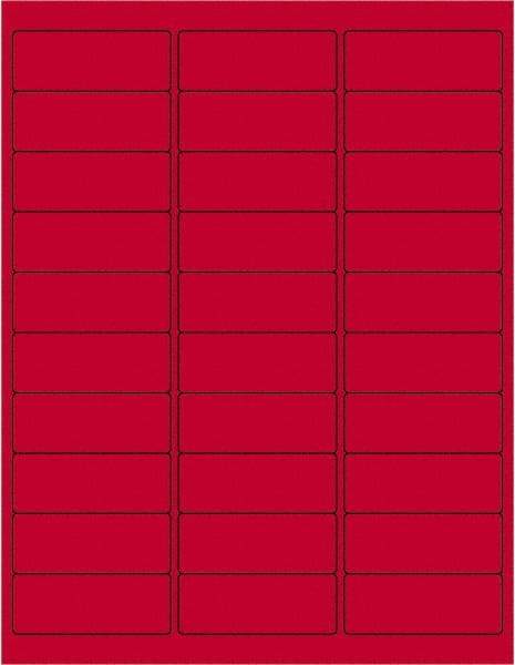 Tape Logic - 2-5/8" Long, Fluorescent Red Paper Laser Label - For Laser Printers - Eagle Tool & Supply