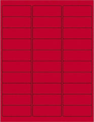 Tape Logic - 2-5/8" Long, Fluorescent Red Paper Laser Label - For Laser Printers - Eagle Tool & Supply