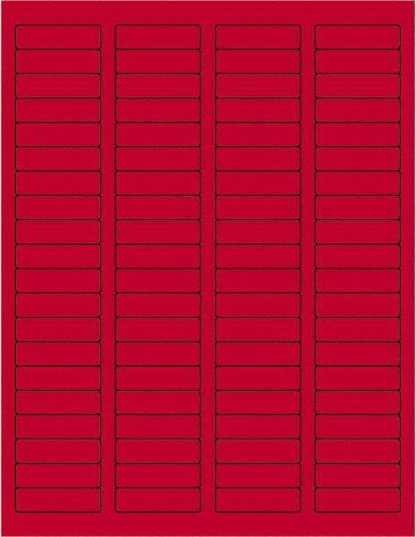 Tape Logic - 1-3/4" Long, Fluorescent Red Paper Laser Label - For Laser Printers - Eagle Tool & Supply