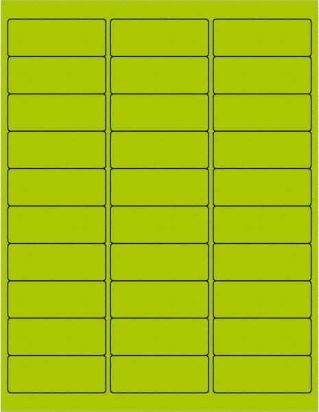 Tape Logic - 2-5/8" Long, Fluorescent Green Paper Laser Label - For Laser Printers - Eagle Tool & Supply