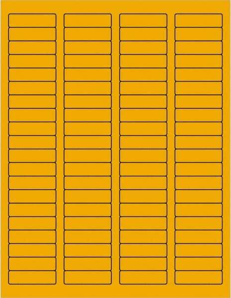 Tape Logic - 1-3/4" Long, Fluorescent Orange Paper Laser Label - For Laser Printers - Eagle Tool & Supply