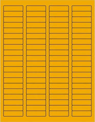 Tape Logic - 1-3/4" Long, Fluorescent Orange Paper Laser Label - For Laser Printers - Eagle Tool & Supply