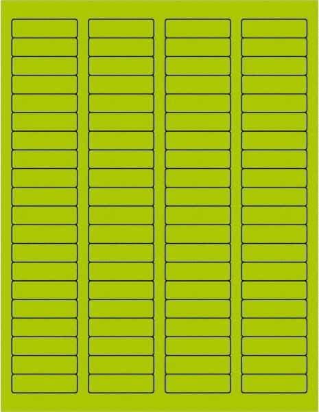 Tape Logic - 1-3/4" Long, Fluorescent Green Paper Laser Label - For Laser Printers - Eagle Tool & Supply