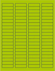 Tape Logic - 1-3/4" Long, Fluorescent Green Paper Laser Label - For Laser Printers - Eagle Tool & Supply