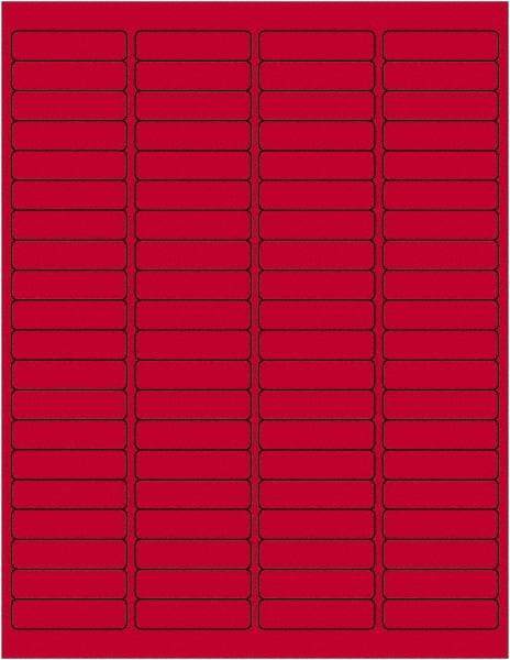 Tape Logic - 1-15/16" Long, Fluorescent Red Paper Laser Label - For Laser Printers - Eagle Tool & Supply