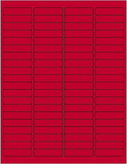 Tape Logic - 1-15/16" Long, Fluorescent Red Paper Laser Label - For Laser Printers - Eagle Tool & Supply